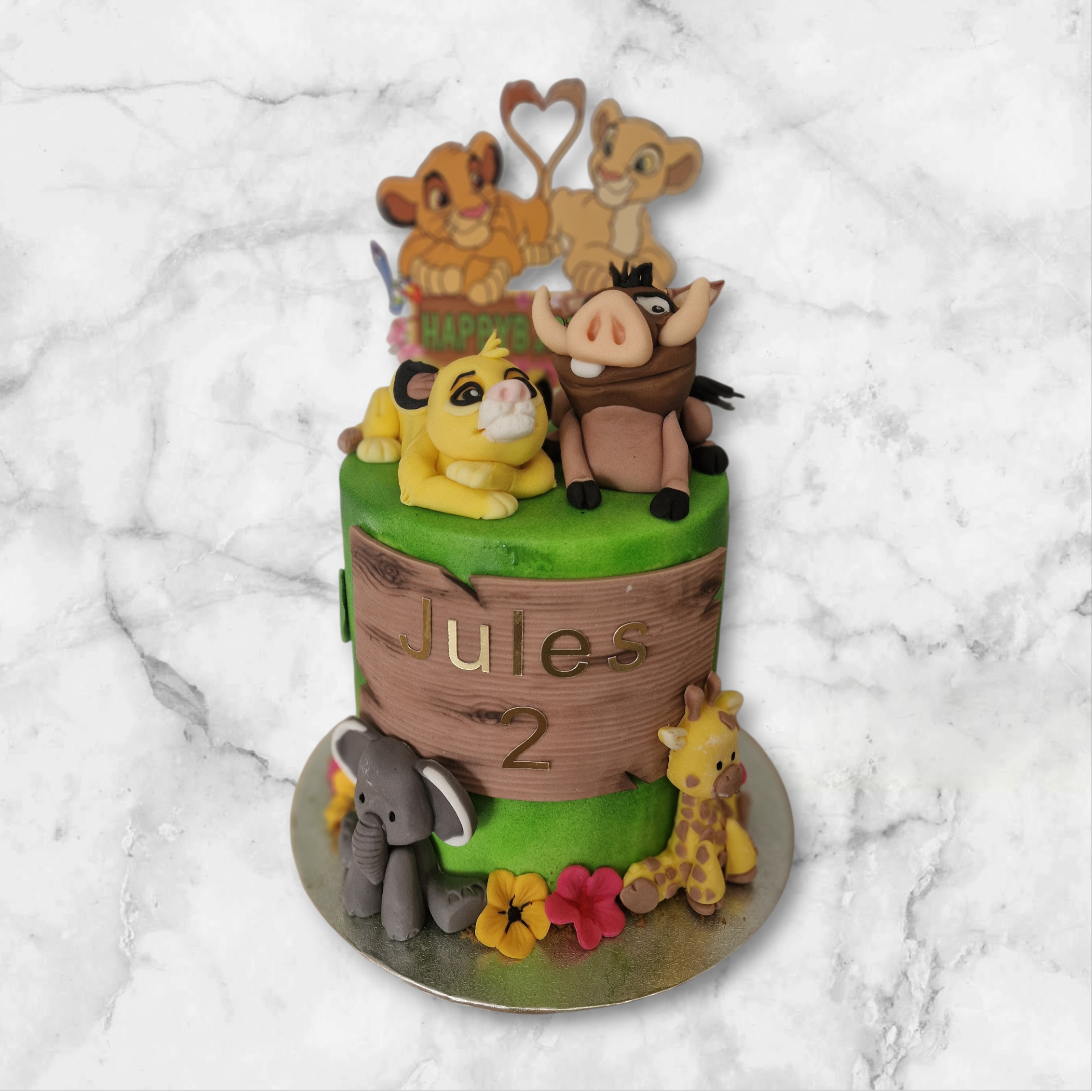 gateau roi lion anniversaire personnalisé