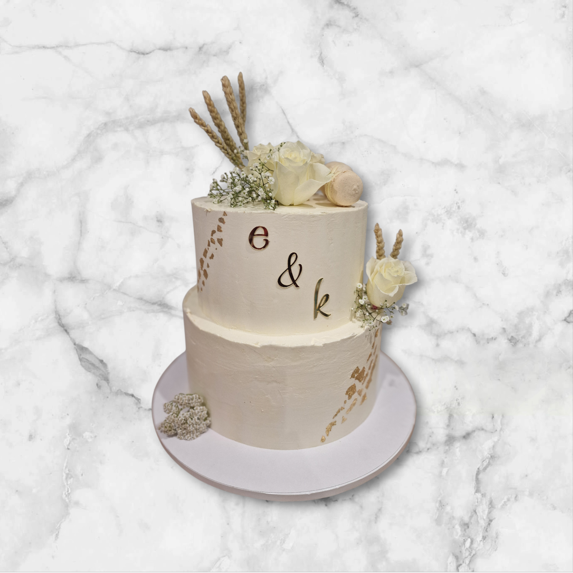Gâteau de mariage élégant réalisé par pâtissière artisanale